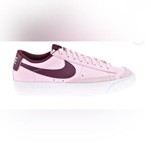Nike Blazer Low Pink Leather Sneakers Purple Swoosh Women 8